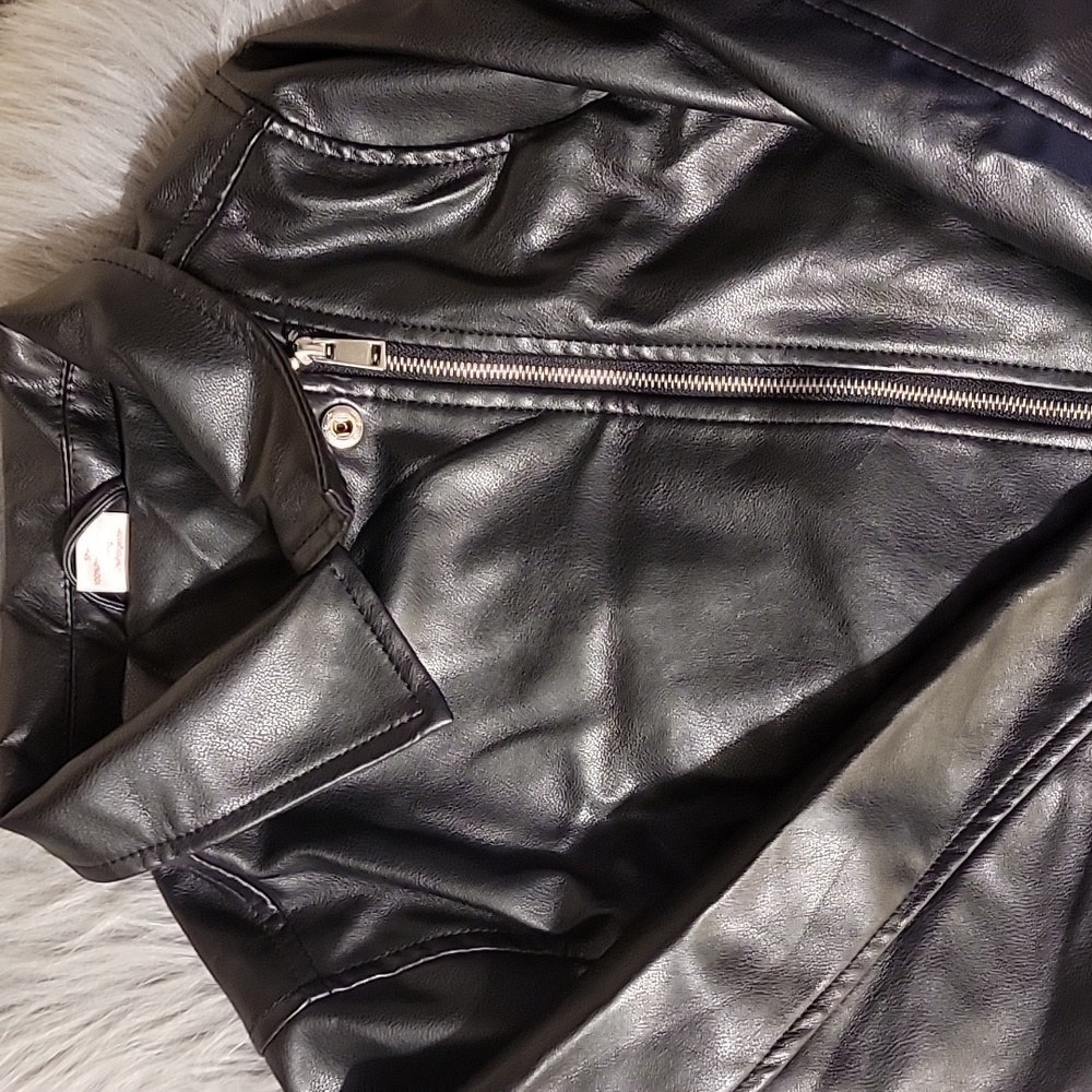 FABKIDS Faux leather coat